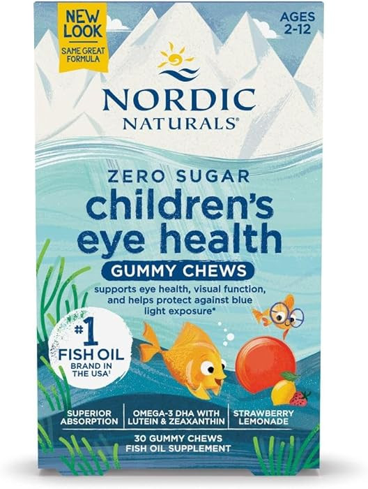 Nordic Naturals Children’s Eye Health Gummies, Strawberry Lemonade - 30 Gummies for Kids - 484 ... | Amazon (US)