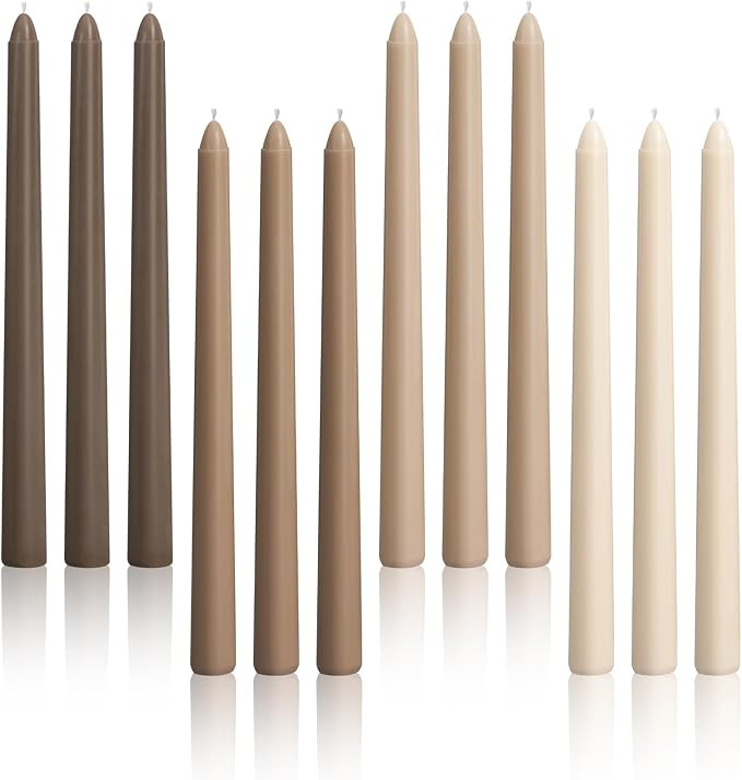 Viyffo 10-Inch Taper Candles, 12-Pack – Smokeless & Unscented | Amazon (US)