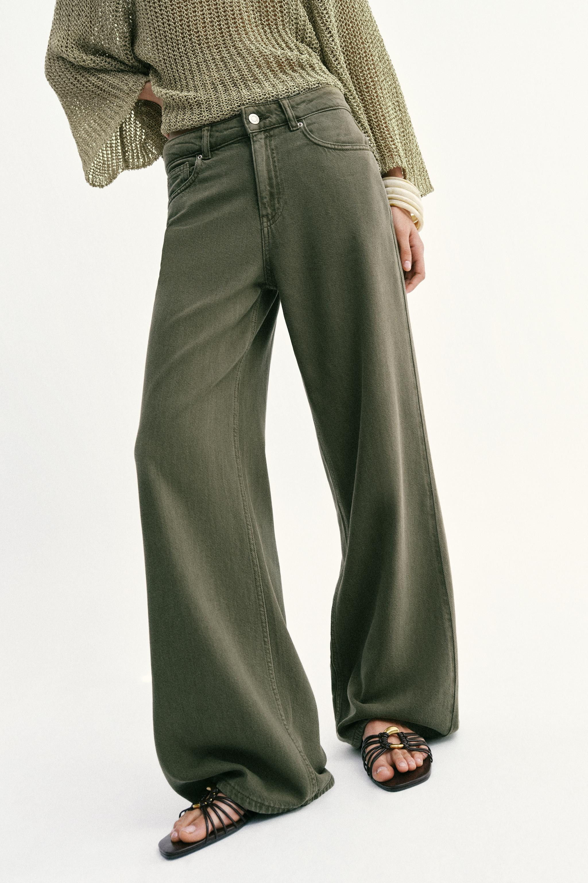 Z1975 HIGH-WAISTED FLUID WIDE LEG JEANS | Zara US