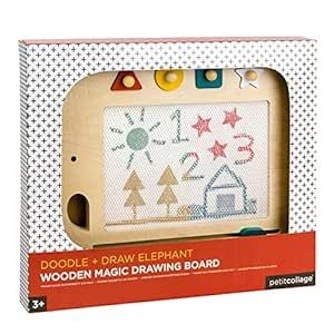 Petit Collage Elephant Magic Sketch Board Doodle + Draw – Reusable Sketching Toy for Kids – C... | Amazon (US)