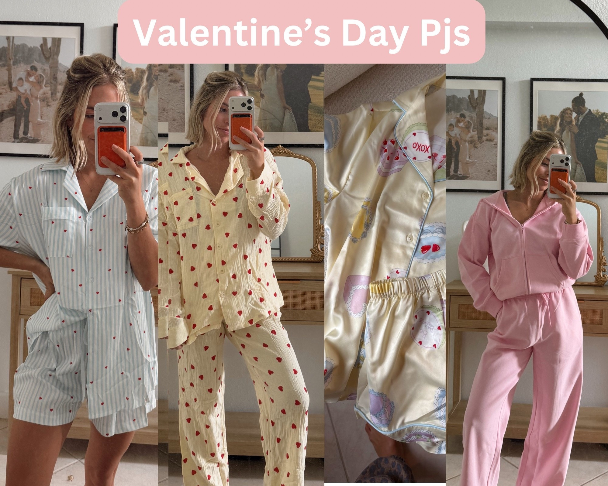 Valentine’s Day pajamas that are so cute and affordable! Perfect pjs for galentines parties or to wear comfy at home🩷 The pink sweat set is definitely my favorite! 

#LTKselfcare #LTKPetite #LTKFindsUnder50