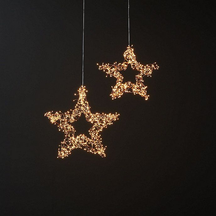 LED Hanging MetaI Star Wreath | Ballard Designs, Inc.
