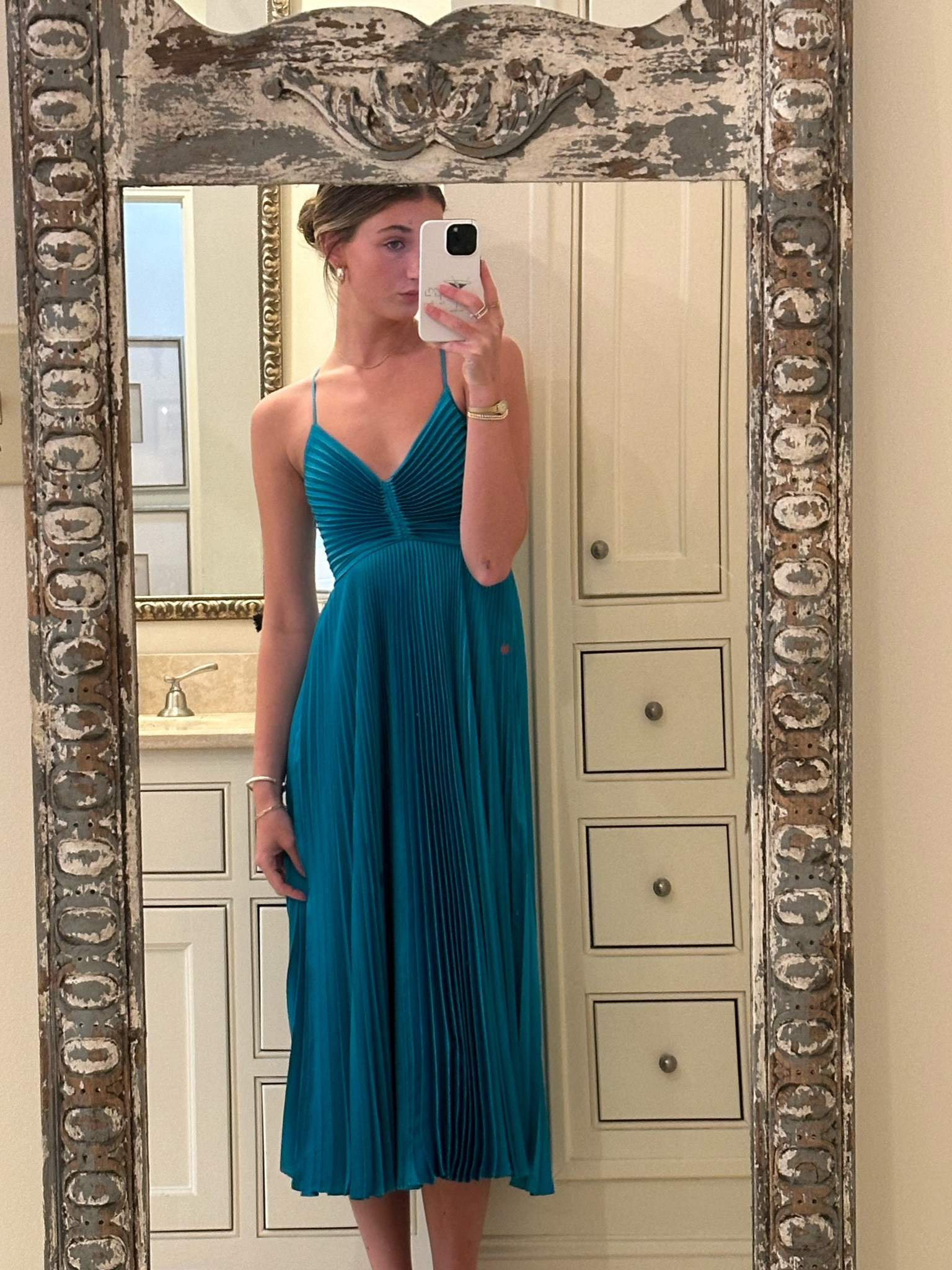 bump friendly blue dress Waves Maxi Dress in Blue | Off The Shoulder Flowy Maxi Dress main image 1