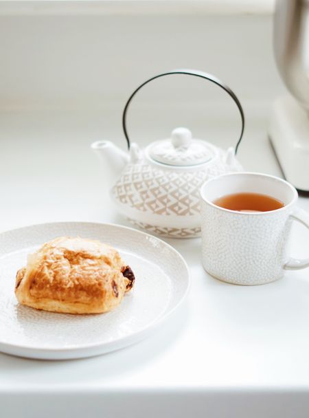 The cutest Tea Break! #SelfCare

- White Tea Pot
- Organic apple tea
By TK Maxx
- White / Cream rustic Mug & Dining plate by Fox & Ivy at Tesco 

#LTKhome #LTKunder100 #LTKeurope