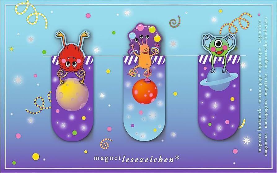 moses. Magnetlesezeichen Monster – 3er-Set magnetischer Lesezeichen mit lustigen Monster-Motive... | Amazon (DE)