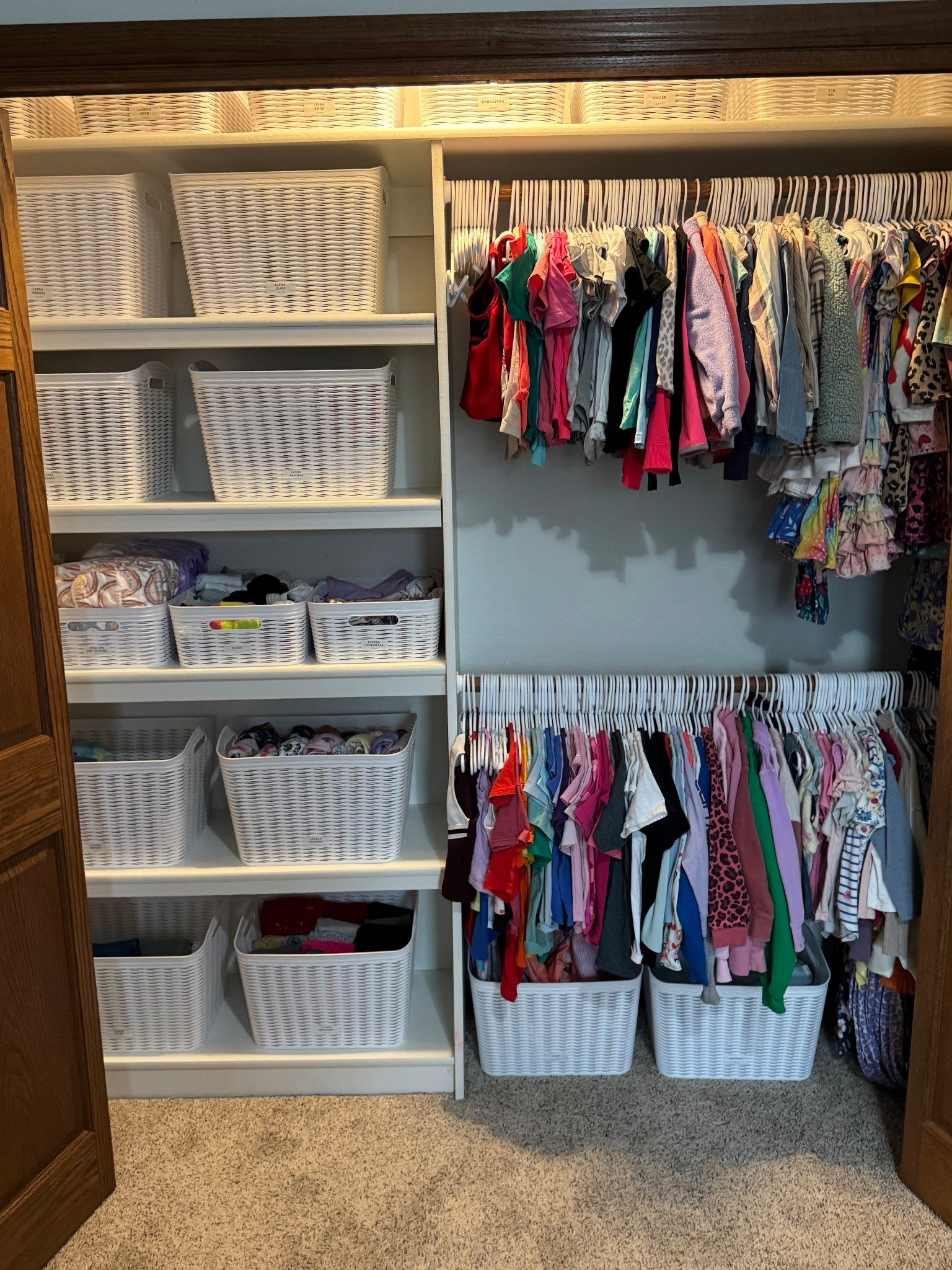 Kids closet organizing bins! Perfect and easy for pulling on and off shelves ✔️

#LTKHome #LTKKids #LTKmomlife