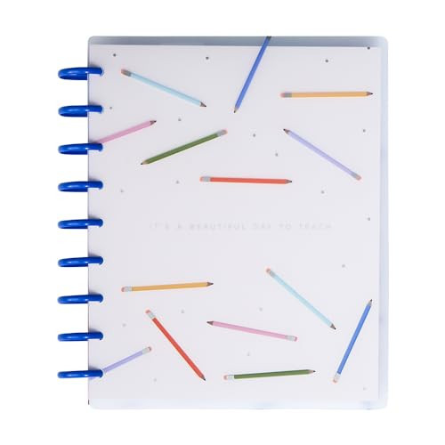 Happy Planner Disc-Bound 12-Month Academic Planner, July 2024–June 2025 Daily and Monthly Planner, Classic Size, Teacher Layout, Teacher Notes, 72 pages, 2 Sticker Sheets, 7" x 9 1/4" | Amazon (US)