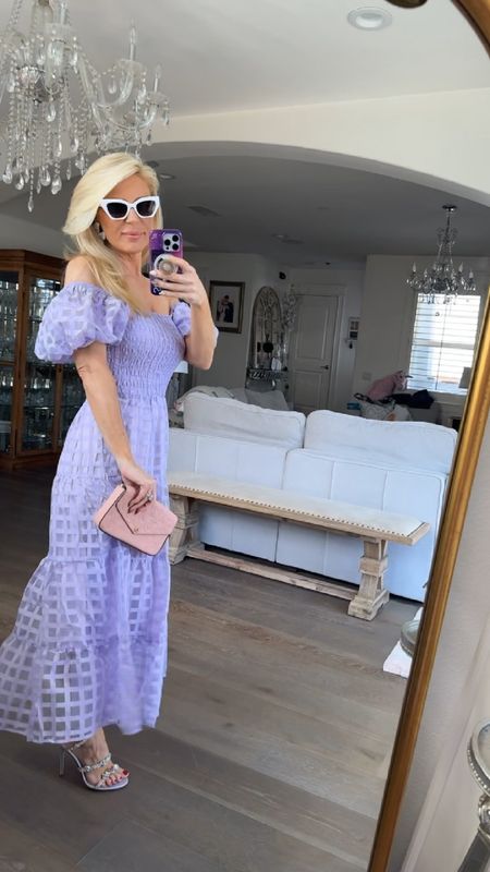 This gorgeous purple dress is from Amazon! It’s so perfect for Easter and for all your spring events! 

Plus it’s on sale right now! 
Sunnies linked for you as well. 

Shoes are by Rene Caovilla (limited edition) and pink handbag is from Louis Vuitton! 

#LTKfindsunder50 #LTKVideo #LTKSeasonal