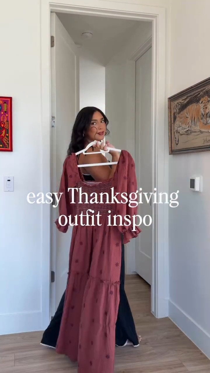 a dress that’s comfy & makes you feel cute🤎 easy Thanksgiving outfit inspo pt. 2 

Dress is from Amazon! I’ve had it for 2 years now, it’s SO comfy & looks cute year round too (is super stretchy, wearing a M & you don’t need to wear a bra jf you dint want to)

#LTKMidsize #LTKSeasonal #LTKFindsUnder100