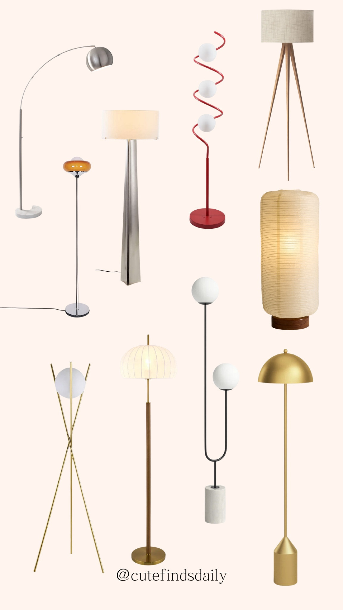 Mid century modern aesthetic floor lamps for the living room and bedroom #mcm #midcenturymodern 

#LTKHome #LTKMens #LTKSeasonal