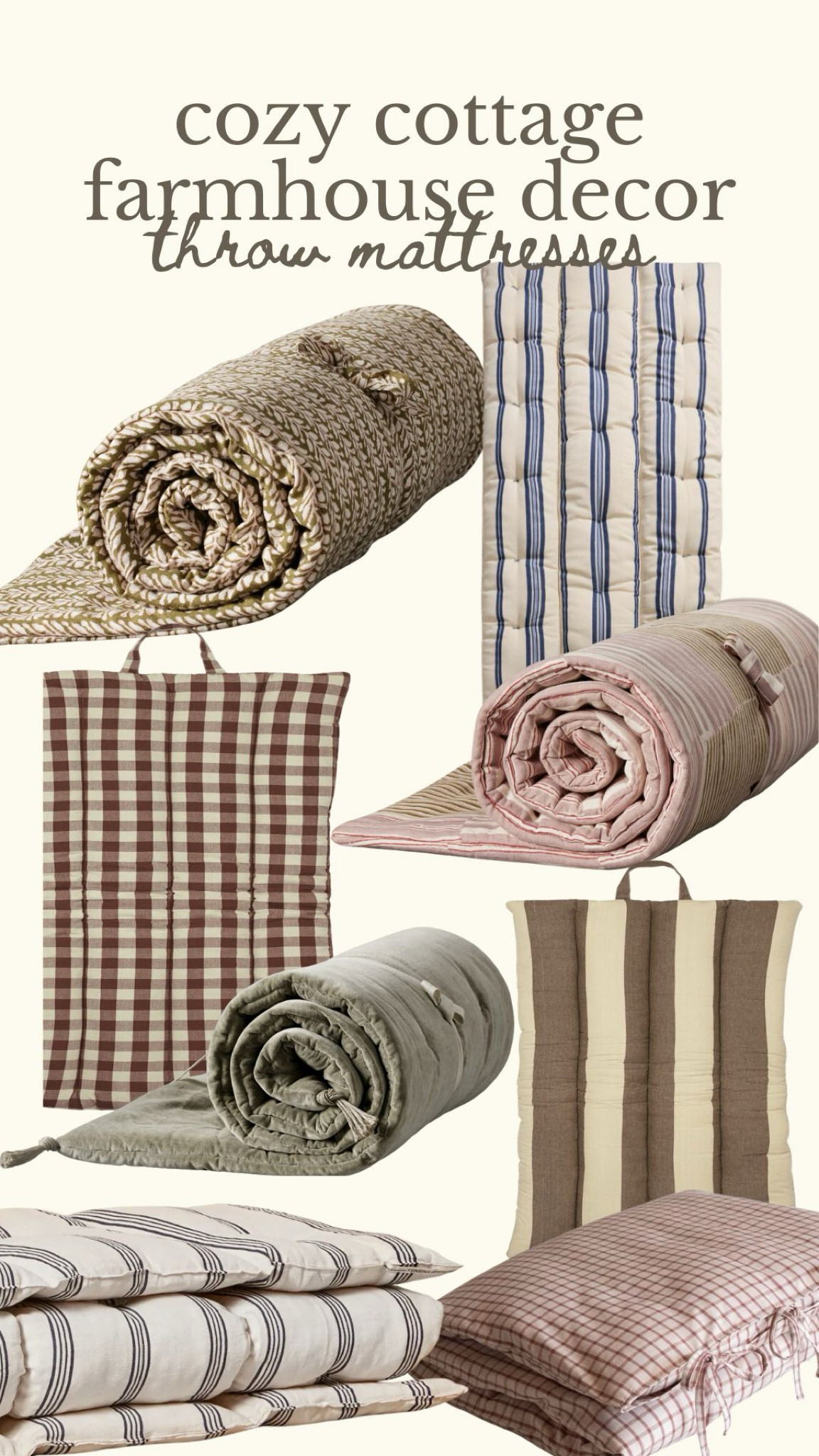Throw beds & throw mattresses. See more than these listed on lizmarieblog.com 

#LTKHome #LTKSeasonal