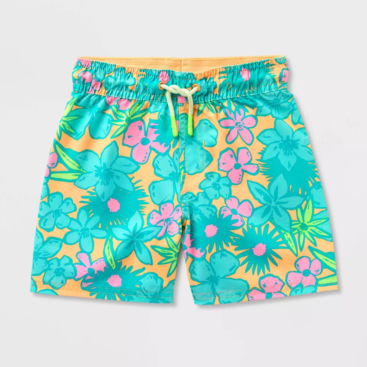 Toddler Boys' Adaptive 'Tropical Floral' Swim Trunk - Cat & Jack™ 4T | Target