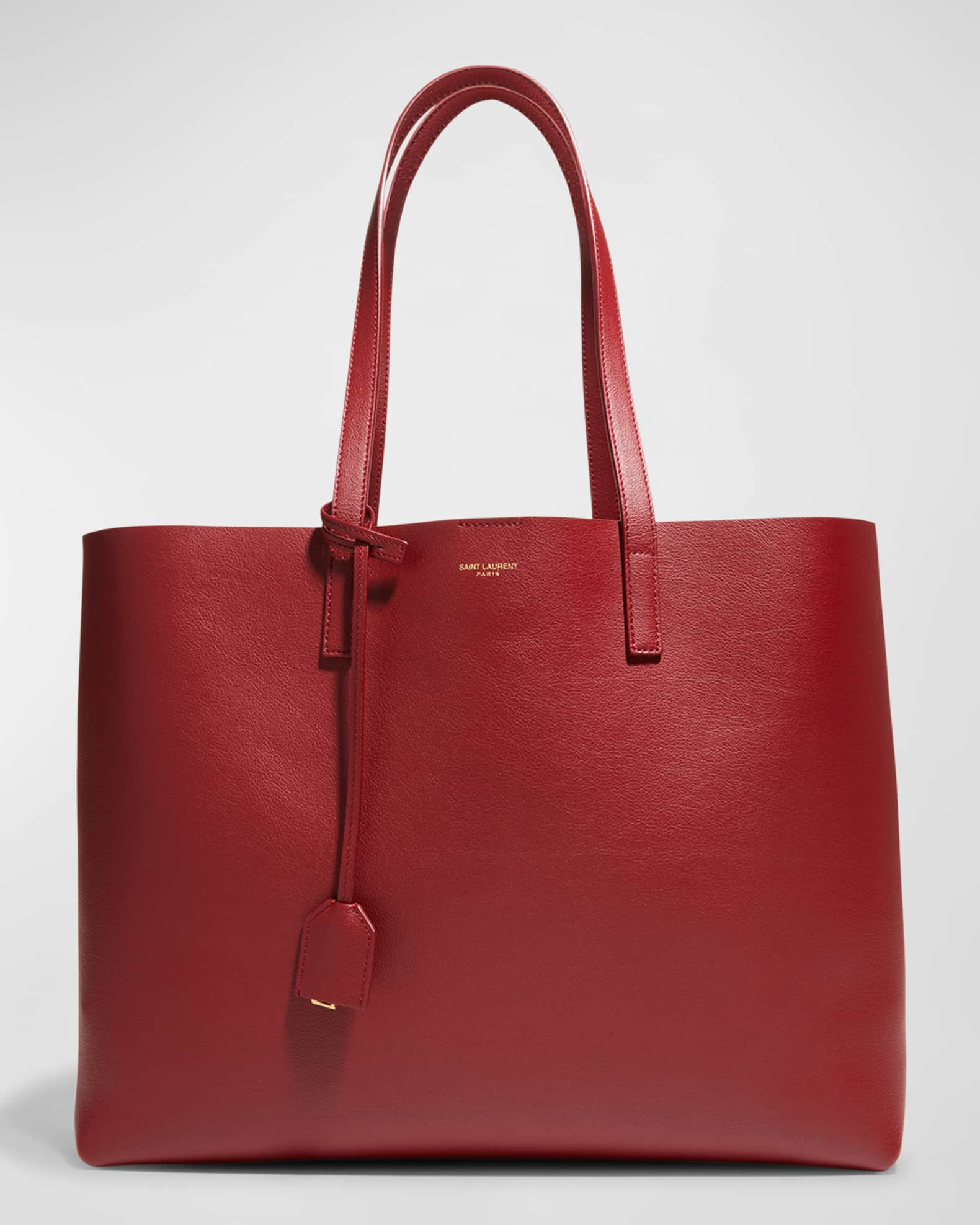Saint Laurent East West Calfskin Shopping Tote Bag | Neiman Marcus