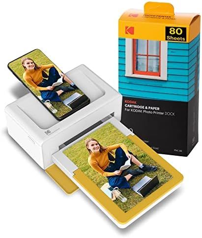 Kodak Dock Plus 4x6 Instant Photo Printer 80 Sheet Bundle (2022 Edition) – Bluetooth Portable P... | Amazon (US)