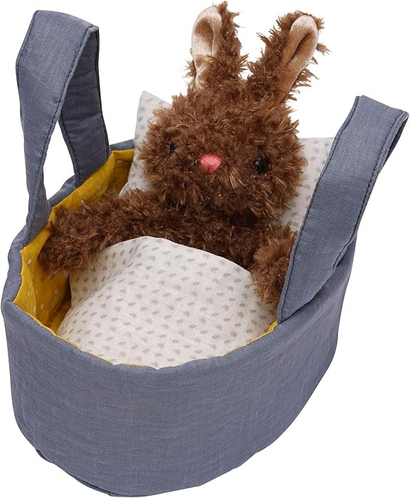 Manhattan Toy Moppettes Beau Bunny Stuffed Animal Nurturing Playset with Bunny Plush Toy, Fabric ... | Amazon (US)