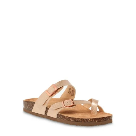 Women's Time and Tru Footbed Thong Slide Sandal | Walmart (US)