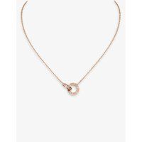 Cartier Love 18ct pink-gold and diamond necklace, pink | Selfridges