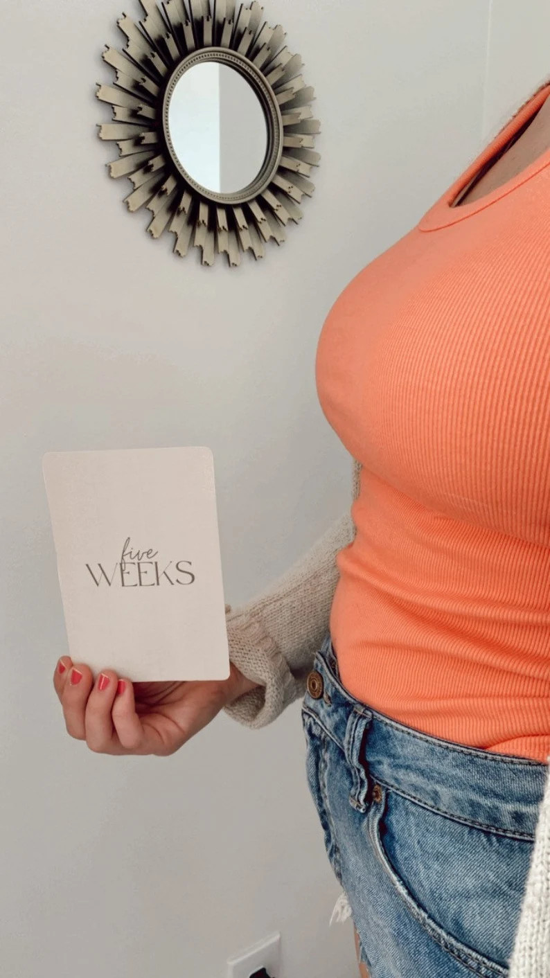 Boho Weekly Pregnancy Milestone Cards - Printable Milestone Cards - Weekly Bump Photo - Pregnancy... | Etsy (US)