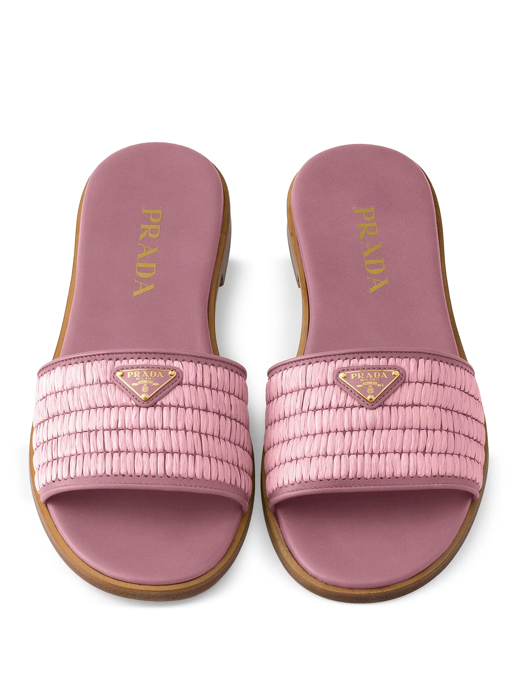 Leather and Crochet Slides | Saks Fifth Avenue