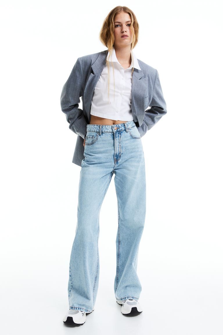Wide High Jeans - Light denim blue - Ladies | H&M US | H&M (US + CA)