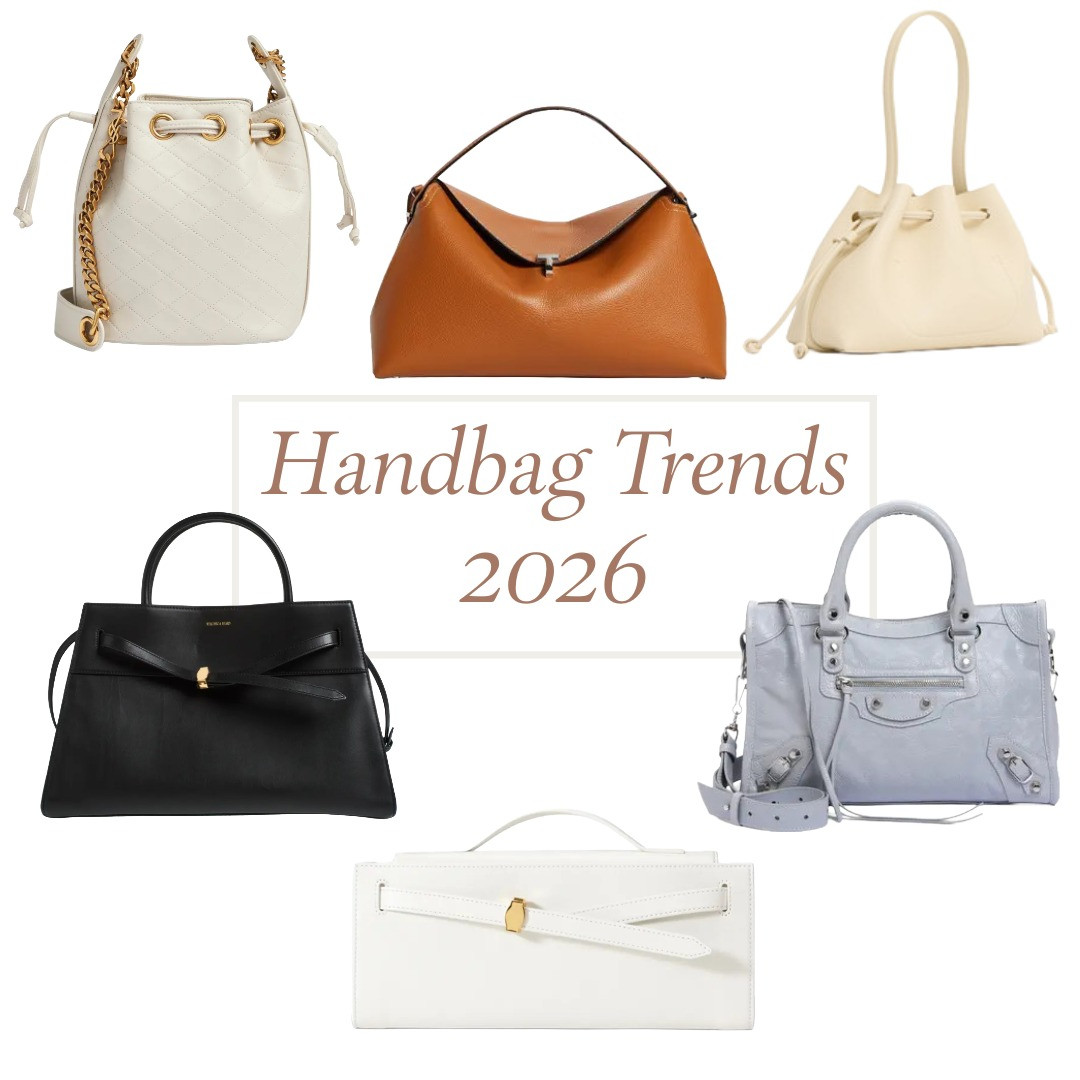 Handbag trends in 2026. The continuation of the anonymous handbag, chain details, east/west styles, retro IT bags, and drawstring bags. More on the blog. 

 #LTKootd #LTKOver40 #LTKWorkwear