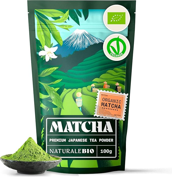 NaturaleBio Japanese Organic Matcha Green Tea Powder - Premium Grade-100g. Produced in Japan, Uji... | Amazon (UK)