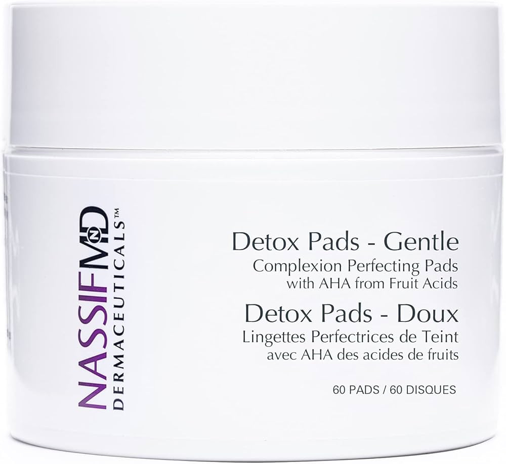 NassifMD Gentle Detox Pads, Surgeon-Created Fruit Acid Complex for Sensitive Skin, Brightens, Exf... | Amazon (US)
