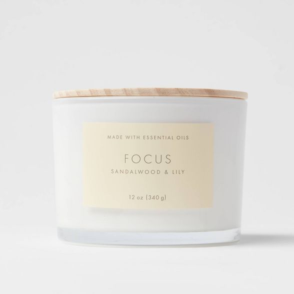 Wood Lidded Glass Wellness Focus Candle - Project 62™ | Target