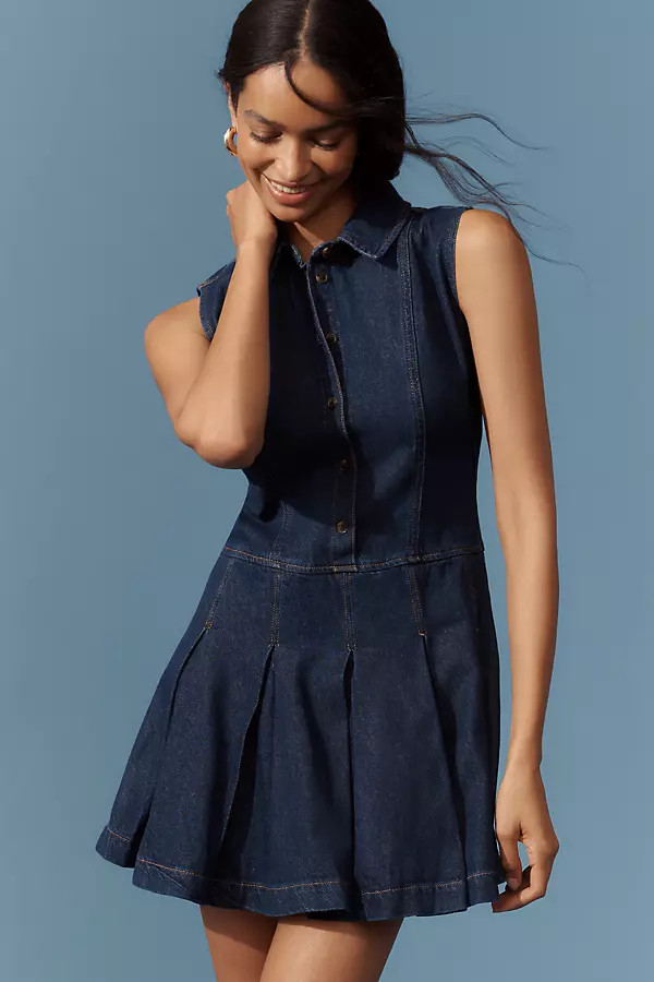 Reformation Arella Denim Mini Dress | Anthropologie (US)