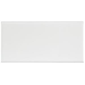 Park Slope Subway Glossy White 3 in. x 6 in. Ceramic Bullnose Wall Trim Tile | The Home Depot