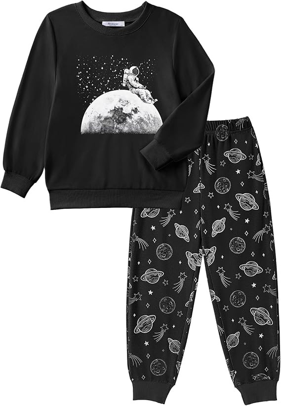 Arshiner Boys Camo Clothes 2 Piece Graphic Printed Sweatshirt and Pants Outfit Fall Winter Clothi... | Amazon (US)