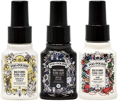 Poo-Pourri Before You Go Toilet Spray Original Citrus, Royal Flush and Ship Happens 1.4 Ounce Bot... | Amazon (US)