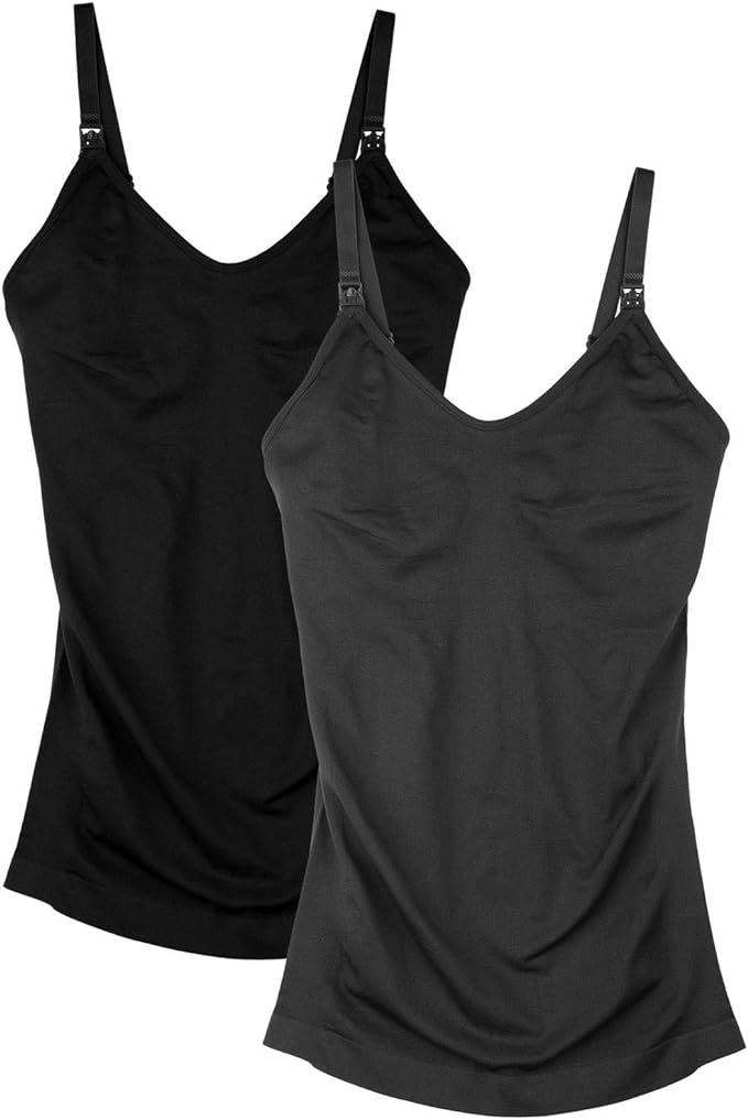 Womens Maternity Nursing Tank Cami for Breastfeeding with Adjustable Straps | Amazon (US)