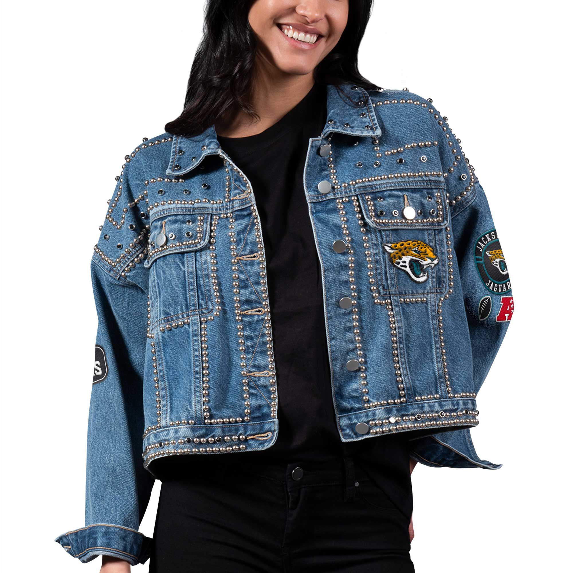 Women's Jacksonville Jaguars G-III 4Her by Carl Banks First Finish Medium Denim Full-Button Jacke... | NFL Shop