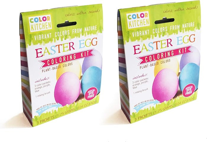 ColorKitchen Easter Egg Coloring Kit (2 Pack) – Natural Plant-based | Colorful Egg Coloring Kit... | Amazon (US)