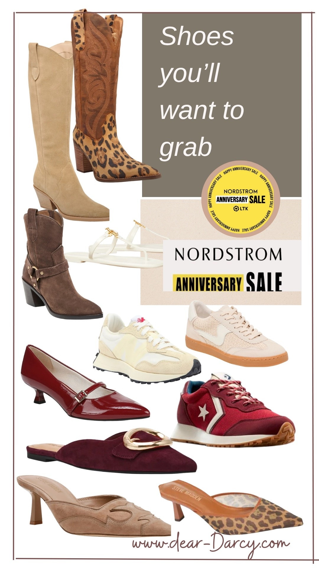 Nordstrom sale

Shoes you’ll want to grab!
Great deals on some that never go on sale! 

And great to add some style to your fall & winter outfits 

I wear my tall tan dolce vita wearer boots like crazy.. grab them

These leopard cowboy boots are so good and on my wish list

Suede boot with side buckle in dark brown! Yes please 

Great time to buy tennis shoes 
New balance are a favorite I have 5 pairs of the 327
These red one remind me of my Madison Masion tennis shoes at a huge savings 
The dolce vita are a must have

Some cute kitten heels and mules  as well as Tory Burch thong 

#LTKShoeCrush #LTKOver40 #LTKSaleAlert
