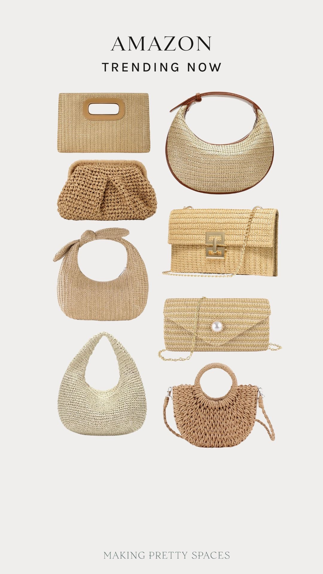 Shop these cute woven handbags from Amazon! Purse, woven handbag, straw bag, trending, fashion, accessories, crossbody, handled bag 

 #LTKSummerEdit #LTKFindsUnder50 #LTKStyleTip