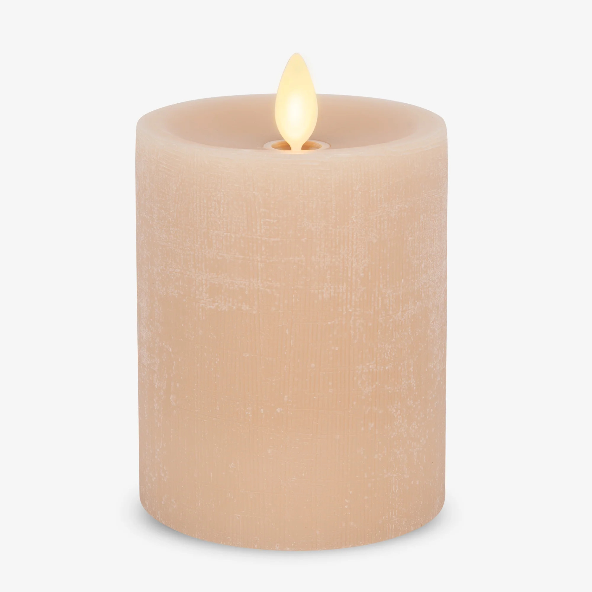 Irish Cream Chalky Linen Flameless Candle Pillar | Luminara