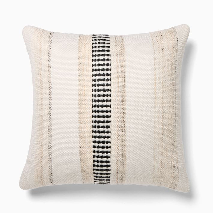 Outdoor Natural Split Stripe Pillow | West Elm (US)
