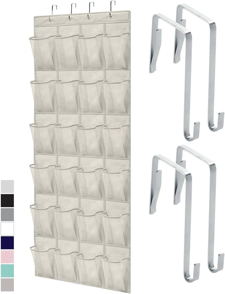 Gorilla Grip Slip Resistant Breathable Space Saving Mesh Large 24 Pocket Shoe Organizer, Up to 40... | Amazon (US)