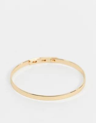 ASOS DESIGN bangle bracelet in minimal design in gold tone | ASOS (Global)