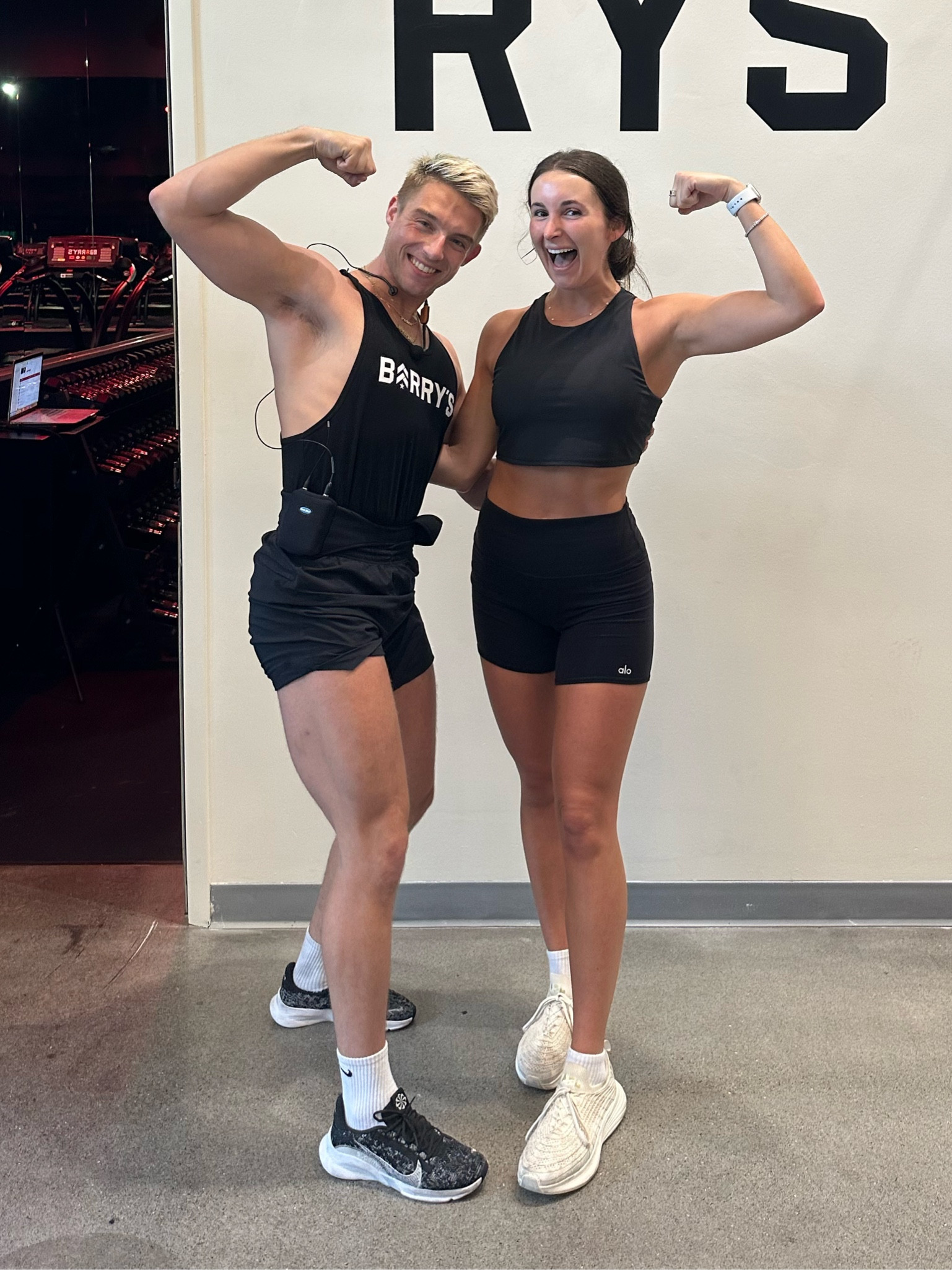 Love this top because it feels like a sports bra that gives that bit of extra coverage so you don’t feel naked😃 I’m also convinced that these shoes make my legs look longer because they have such a nice lift. Love me a nice mid-week Barry’s workout! 

#LTKFitness