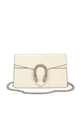 FWRD Renew Gucci Super Mini Dionysus Shoulder Bag in Mystic White from Revolve.com | Revolve Clothing (Global)