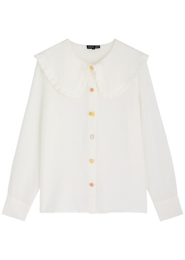 BL Royale Mixed Button Blouse_17749_WHIT | Harvey Nichols