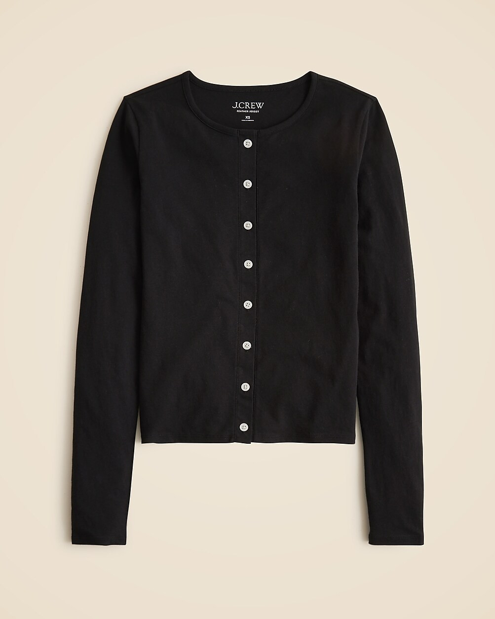 Feather jersey crewneck cardigan | J. Crew US