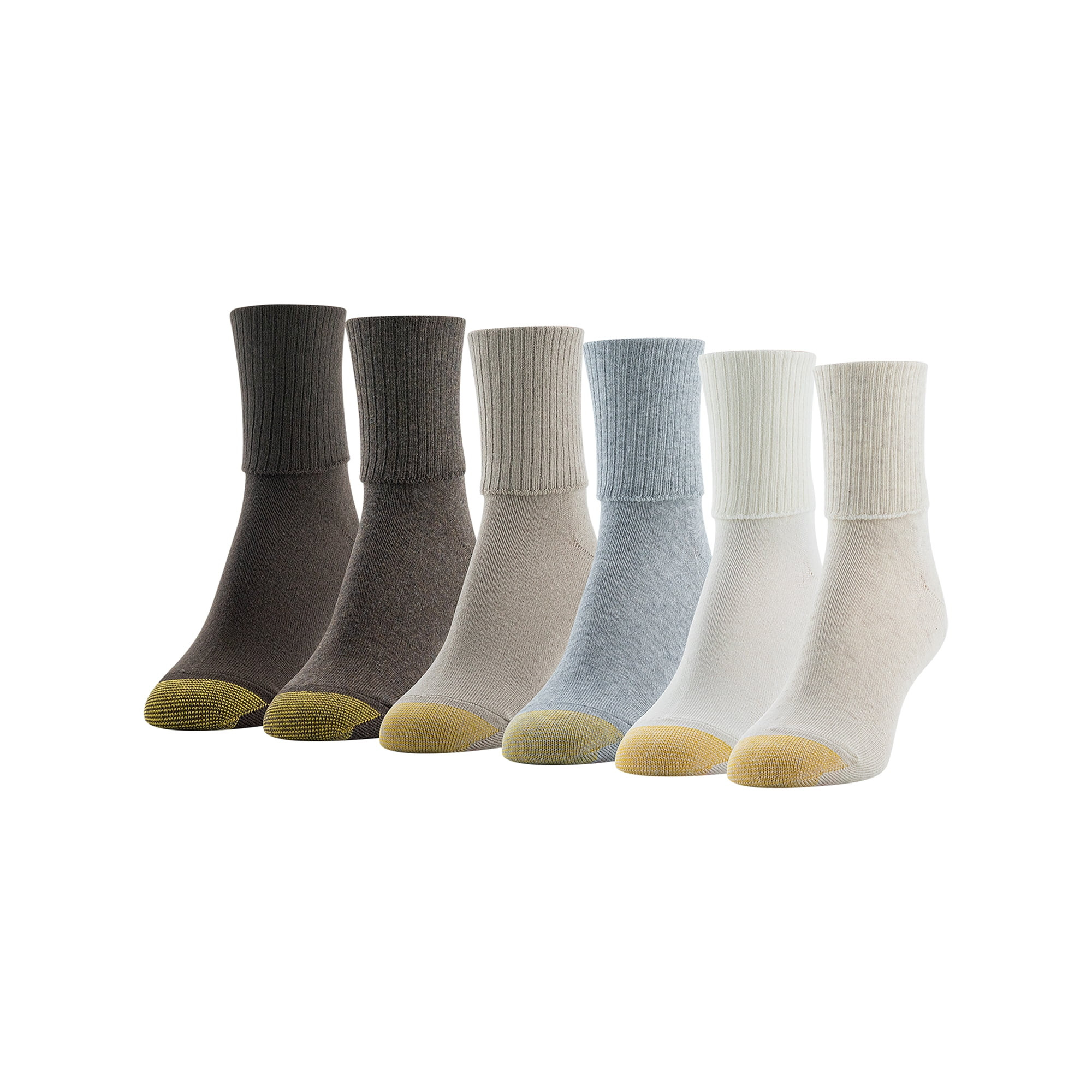 Goldtoe Edition Womens Classic Turn Cuff Socks Goldtoe Edition Womens Full Cushion No Show Socks | Gildan