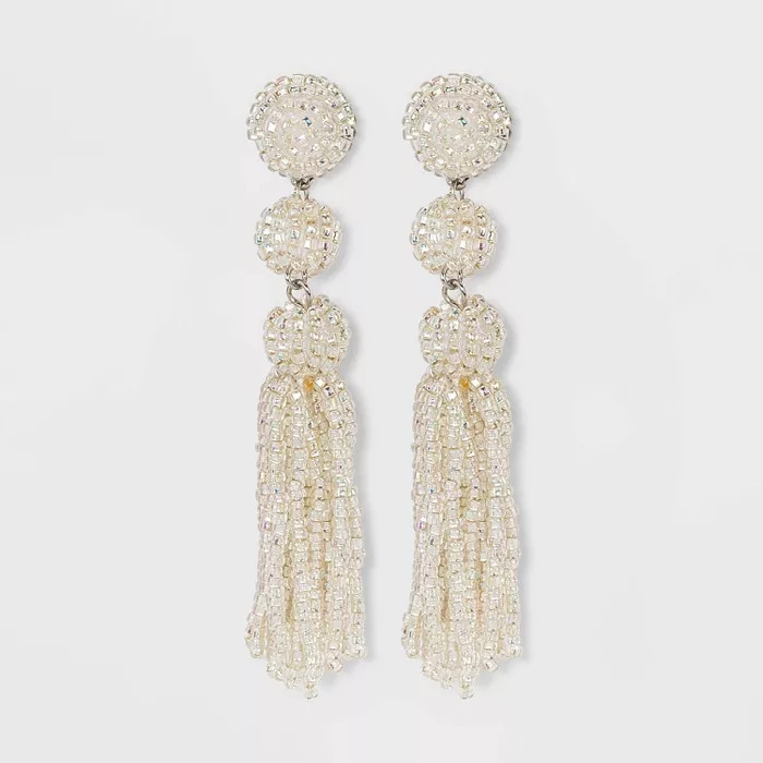 SUGARFIX by BaubleBar Pearlescent Beaded Tassel Earrings | Target