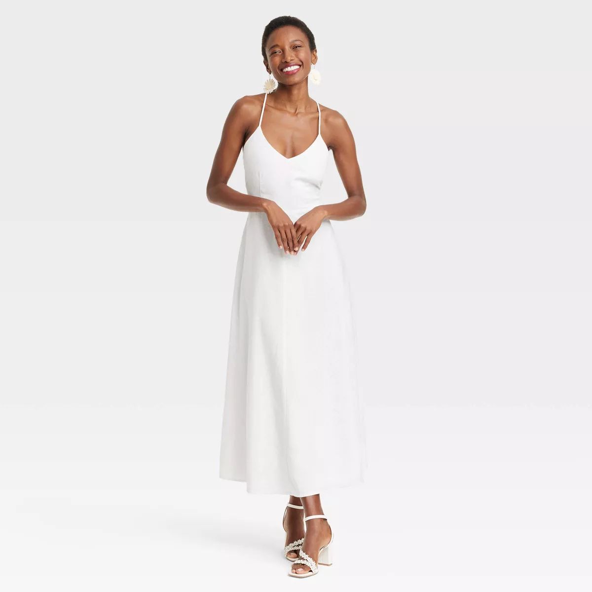 Women's Linen Midi Sundress - A New Day™ | Target