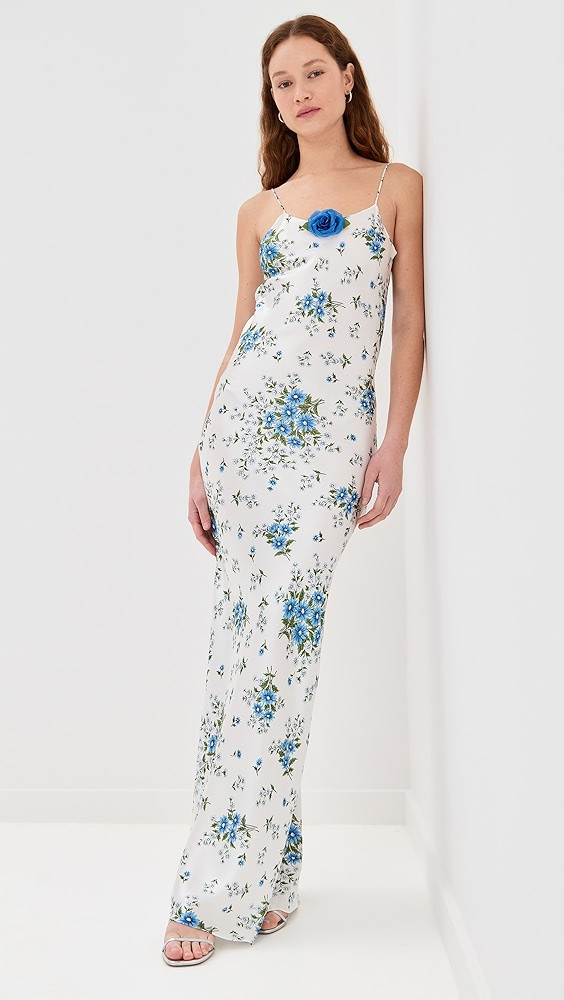 Rodarte Daisy Silk Slip Dress with Rose | Shopbop | Shopbop