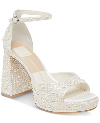 Dolce Vita Women's Pandro Pearl Wide Width Two-Piece Platform Dress Sandals - Macy's | Macy's